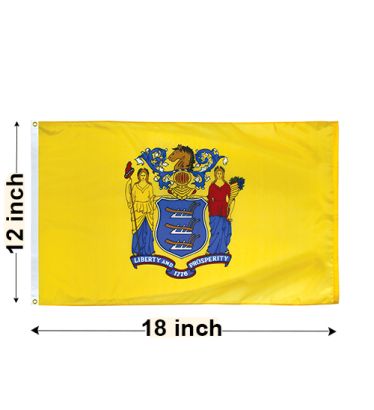 12"x18" New Jersey Nylon Outdoor Flag